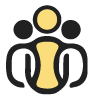 People linking arms icon