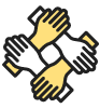 Hands together icon